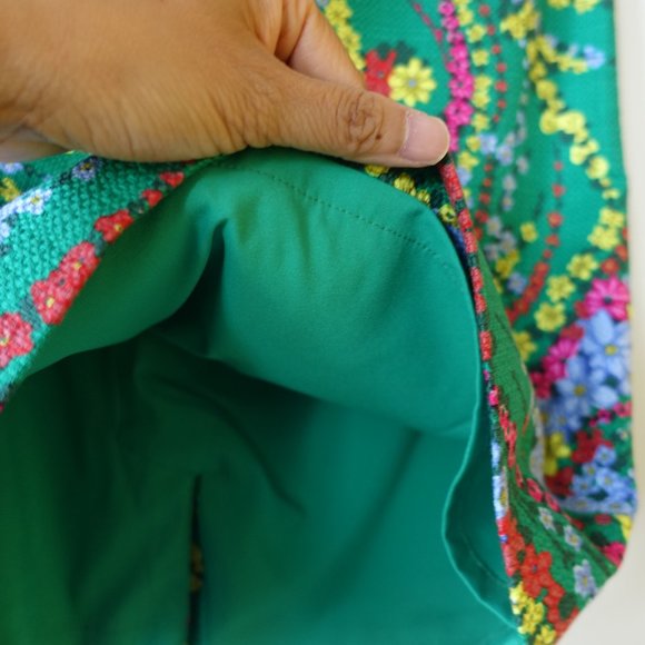 Talbots Green Multicolor Floral Print Pencil Skirt 2P 2 Petite - Picture 12 of 16